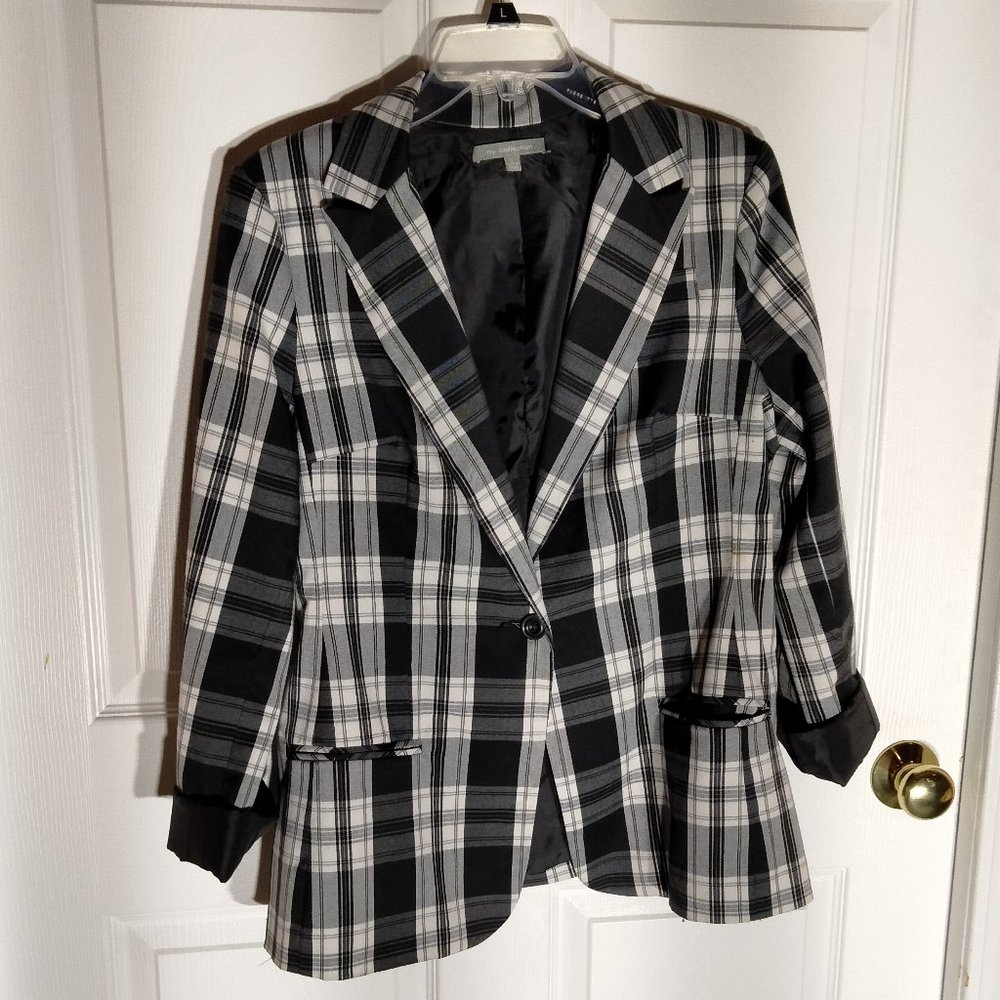 Black and White plaid blazer